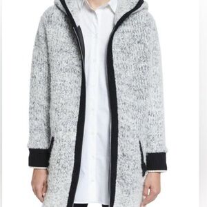 Rag & Bone Adele Hooded Ribbed Sweater Coat